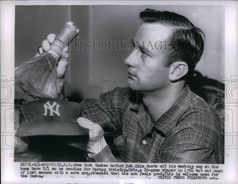 Press Photo New York Yankees Bob Grim Spring training - Historic Images