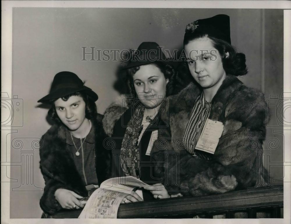 1939 Press Photo Lenone Elliot, Marjorie Maby, Hazel Sanchez, Baton Rouge - Historic Images