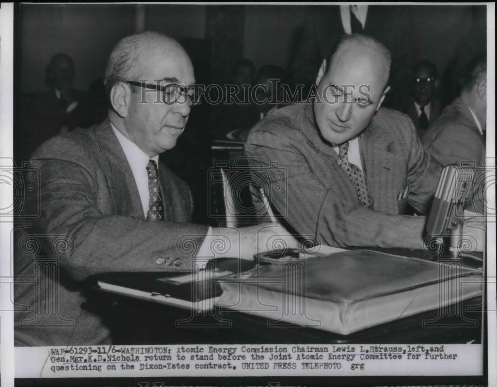 1954 Press Photo Atomic Energy Commission Lewis Strauss - nea22411 - Historic Images