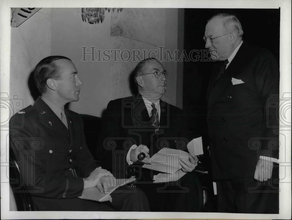 1948 Press Photo War Production Board Chairman Donald Neslon Col. RObert W. - Historic Images