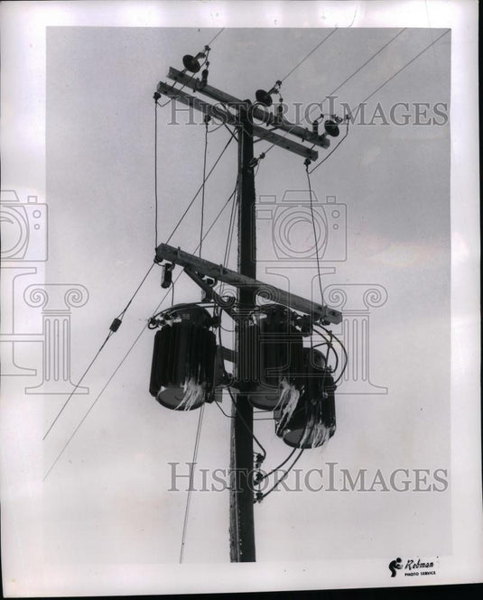 1957 Press Photo Bank of Transformers, New York Central's Erie Division - Historic Images