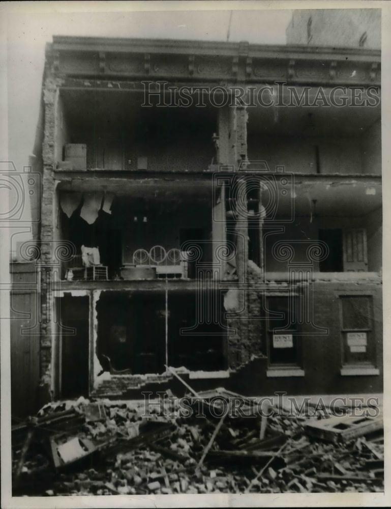 1953 Press Photo Wreckage from Hail, Wind Rain Storm, Philadelphia, Pennsylvania - Historic Images