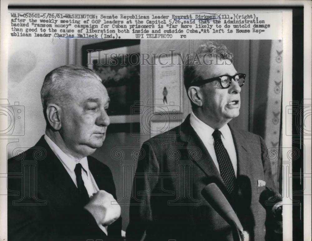 1961 Press Photo State Republican Leader Senator Everett Dirksen of Illinois - Historic Images
