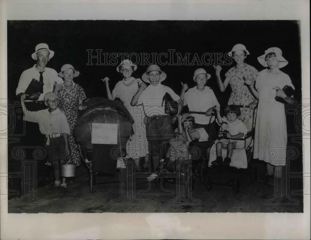 1938 Press Photo John Weaver,Katherine John,Bertha,Charles,Edith,Helen,Alice - Historic Images