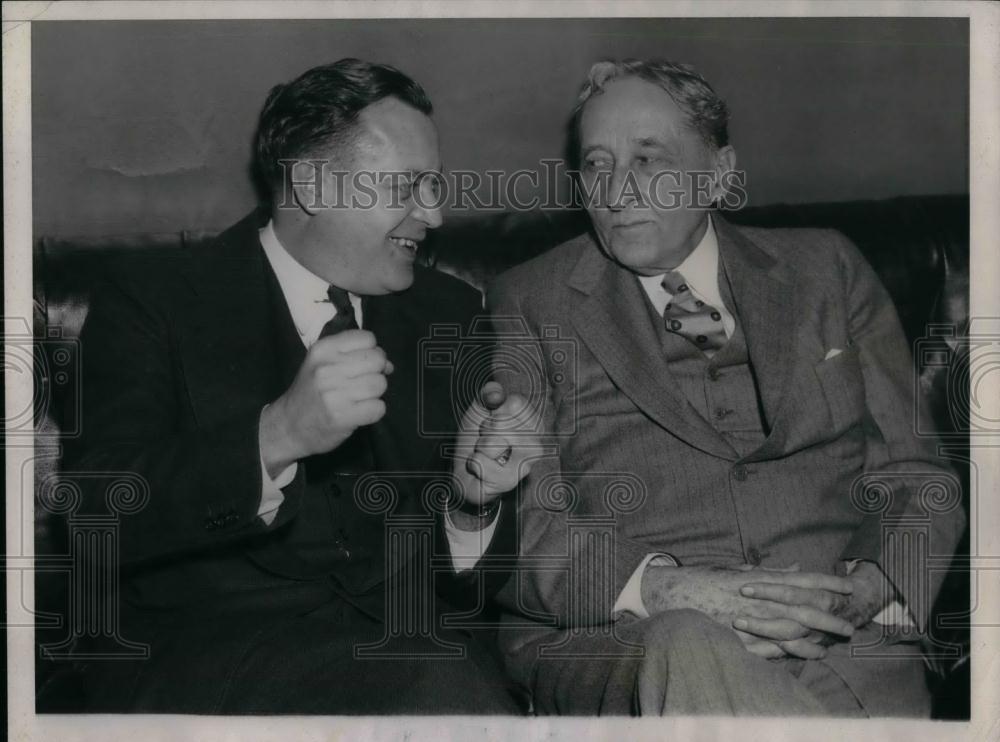 1938 Press Photo Senator Styles Bridges, Senator William H. King - nea25075 - Historic Images