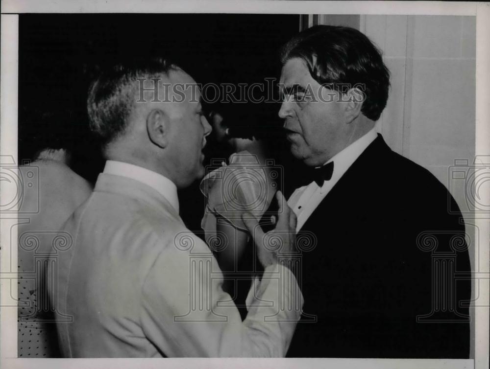 1937 Press Photo Rep. William I. Sirovich And John L. Lewis At Soviet Embassy - Historic Images