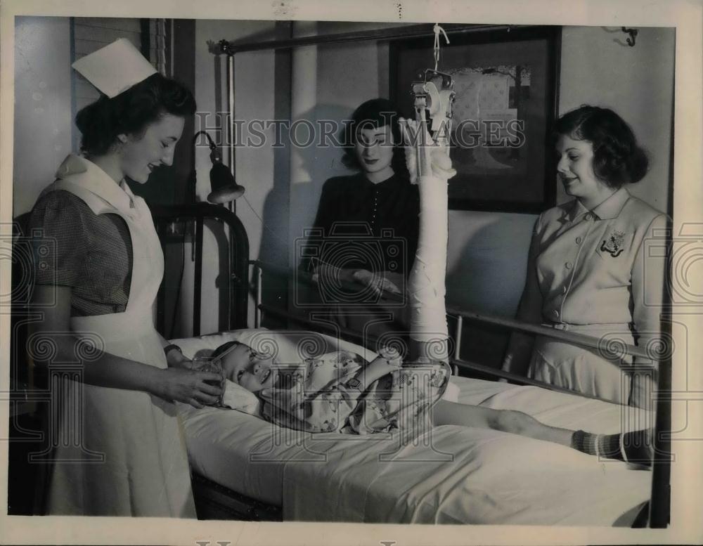 1948 Press Photo D. Slife, Huron Road Hospital, Ross Kremer, 6, E. Yonovitz - Historic Images