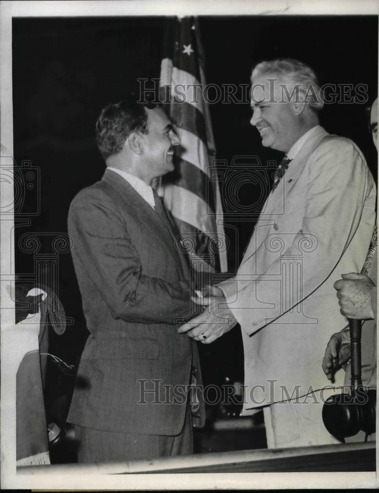 1944 Press Photo Gov. Thomas E. Dewey, Gov. John Bricker, Pres., VP candidates - Historic Images