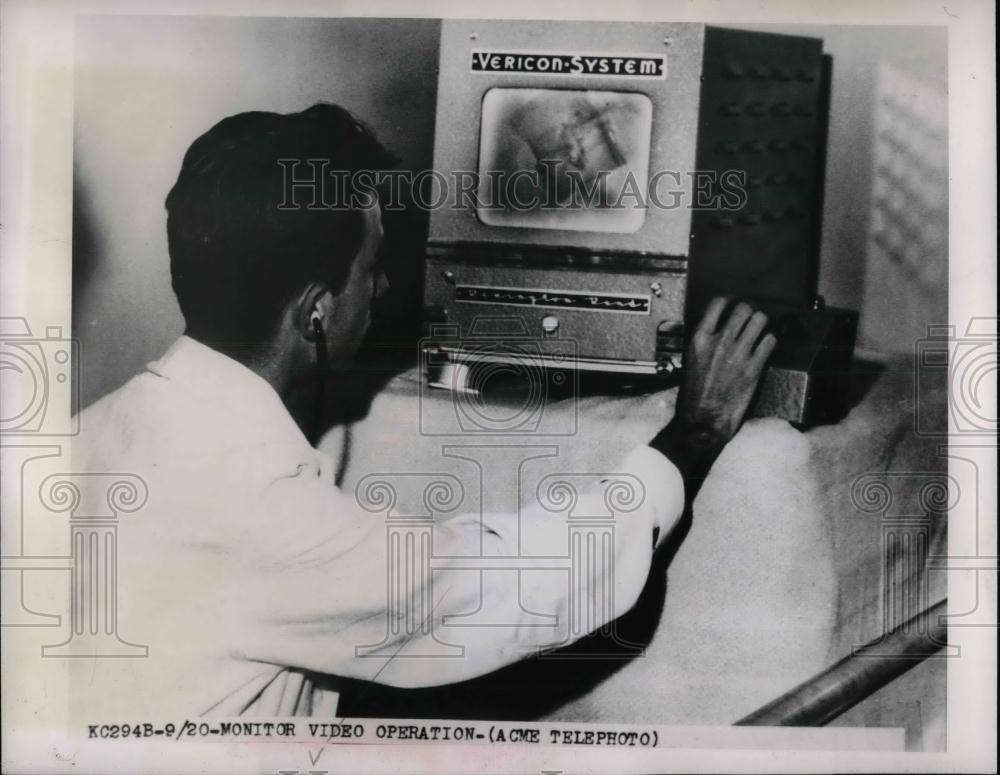 1949 Press Photo Vericon System Monitor Video Operation - nea22825 - Historic Images