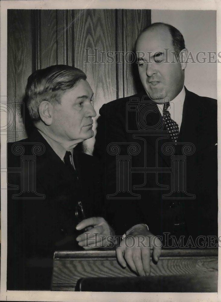 1941 Press Photo Circuit Judge Robert Jerome Dunne And Major General Roy Keehn - Historic Images
