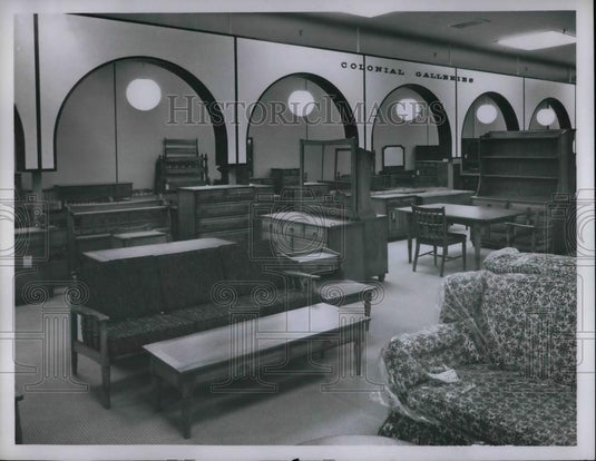 1960 Press Photo Colonial galleries occupy furniture dept. - nea22379 - Historic Images