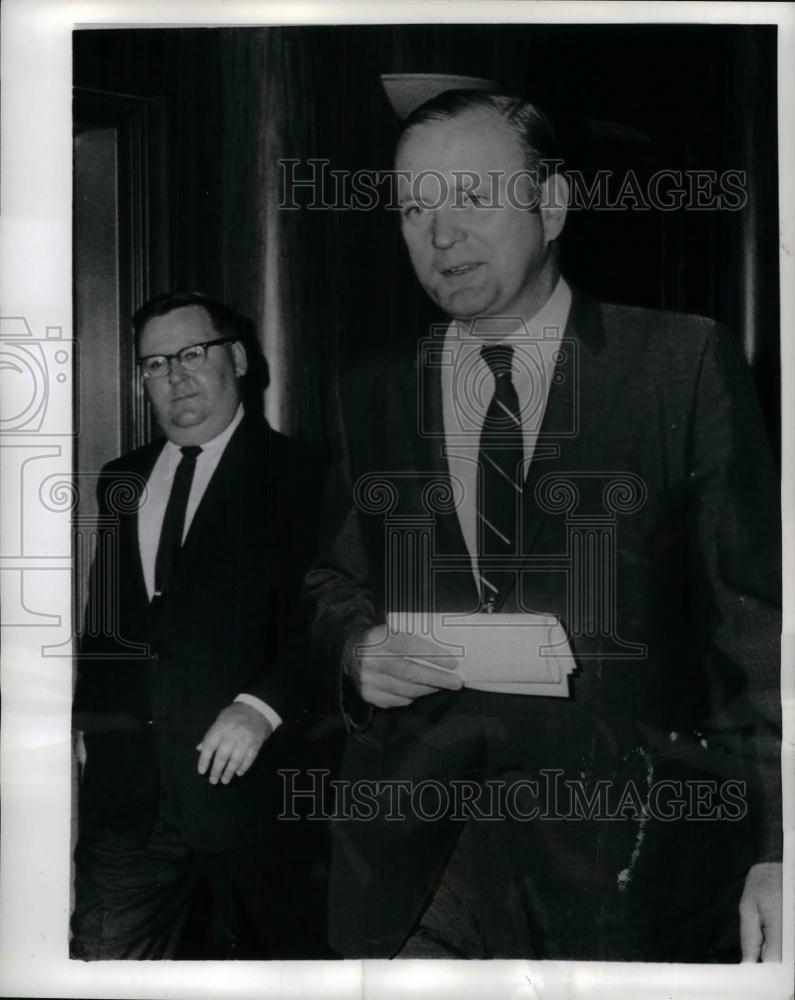 1969 Press Photo MA Atty General Robert Quinn Asst Atty General Joseph Hurley - Historic Images