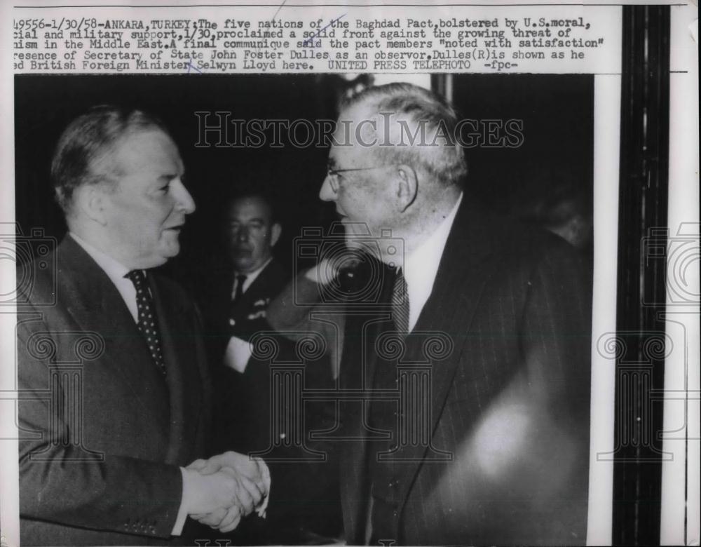 1958 Press Photo Secretary of State John Foster Dulles - nea21917 - Historic Images