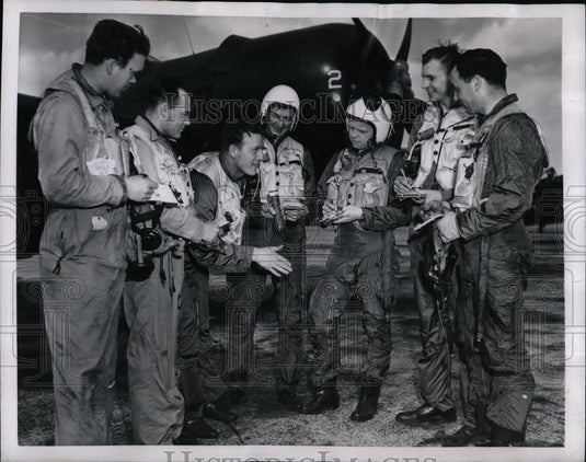 1951 Press Photo Lt. L.F. Beribile,Lt. G.J. Soderholm,Lt. A.W. Neuman Practice - Historic Images
