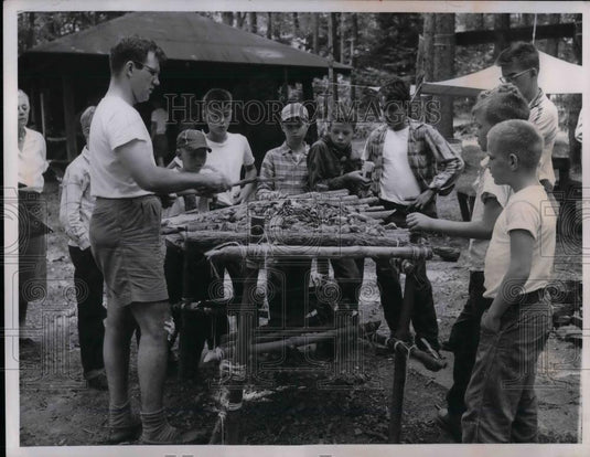 1963 Press Photo Boy Scout camp at South Chagrin Reservation - nea19965 - Historic Images