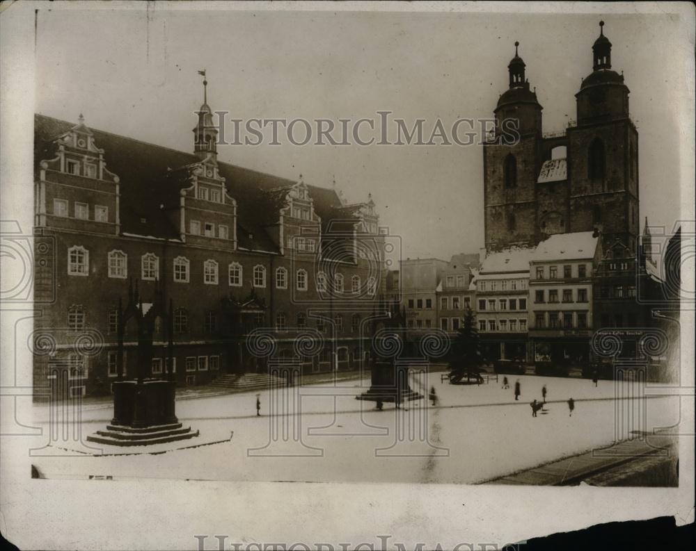 1929 Press Photo View Of Luther&#39;s Church In Wittenberg Germany - nea27927 - Historic Images
