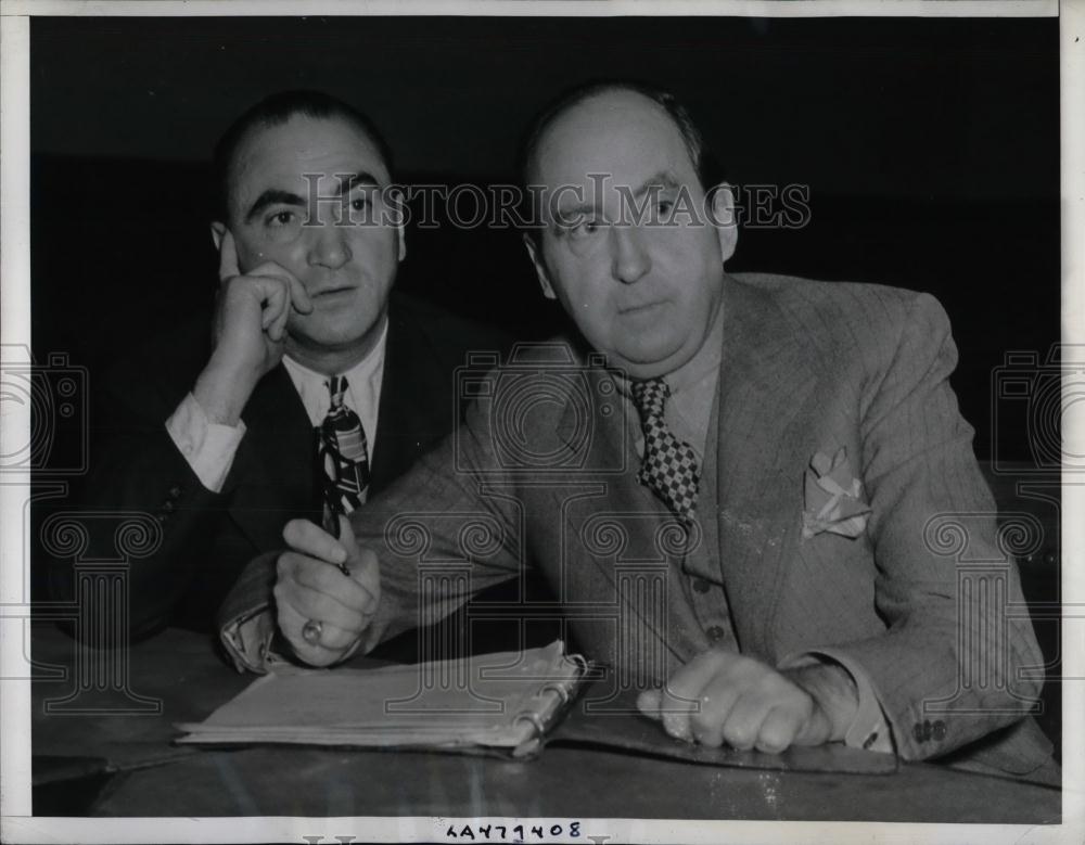 1938 Press Photo Martin Col Gimp on Trial attorney Jerry Giesler kidnapping - Historic Images