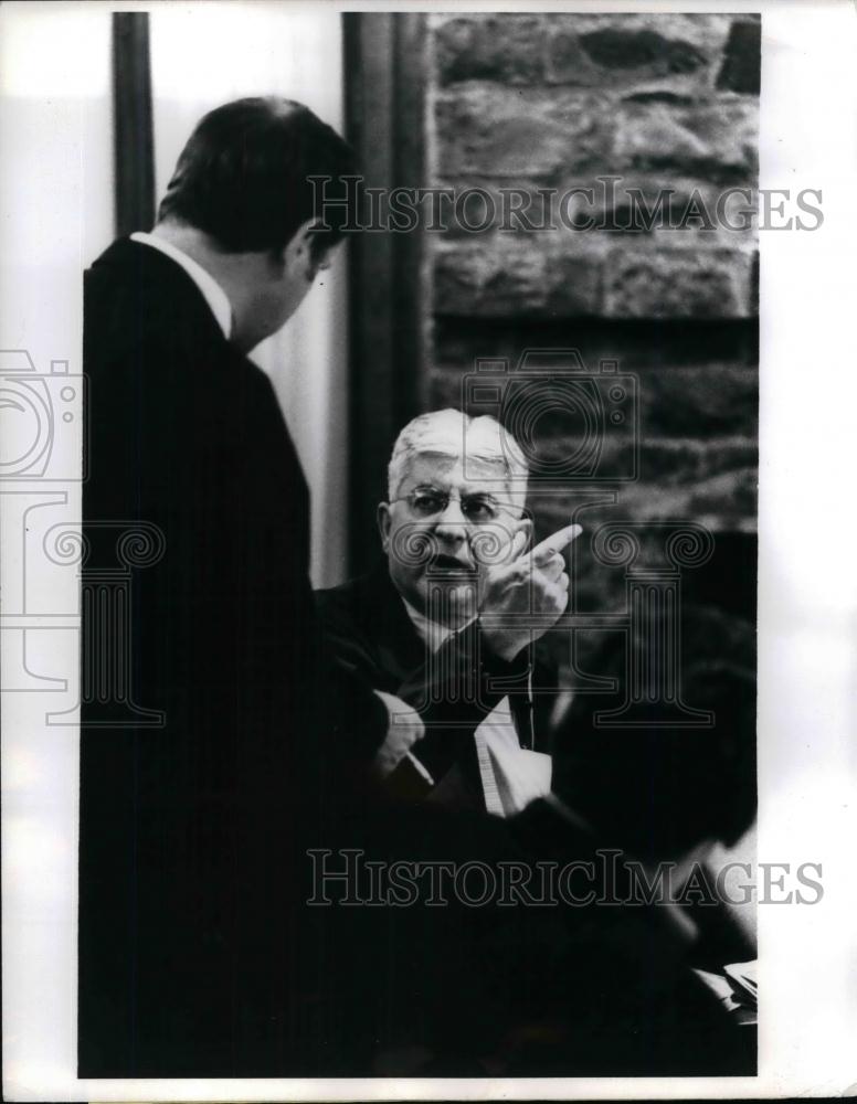 1971 Press Photo Dr Arthur F Burns Chairman of Federal Reserve System Pres Nixon - Historic Images