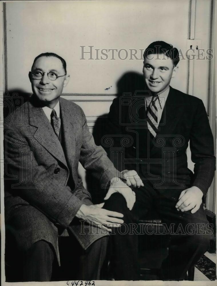 1938 Press Photo Russell &quot;Big Boy&quot; Bauers,Ace pitcher of the Pittsburgh Pirates - Historic Images