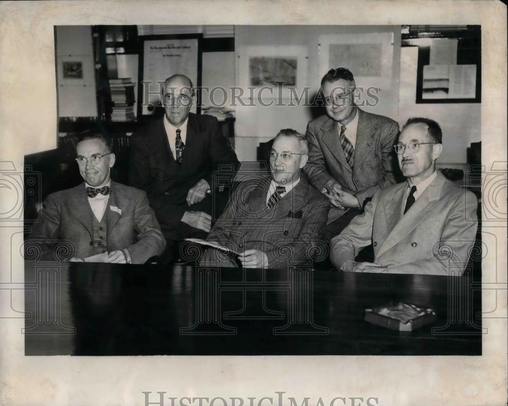 1947 Press Photo Ohio Academy Dr. Rush Elliott J. Ernest Carman Dr. HH Bowman - Historic Images