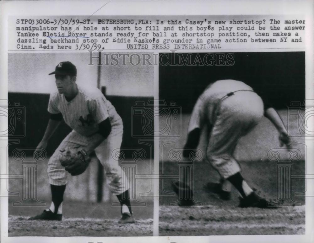 1959 Press Photo New York Yankees Cletis Boyer - nea20917 - Historic Images