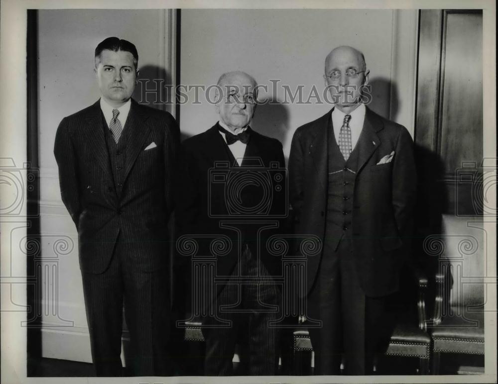 1934 Press Photo Stuart Ballantine, Ernst G. Fischer, Dr. William H. Cadwalader - Historic Images