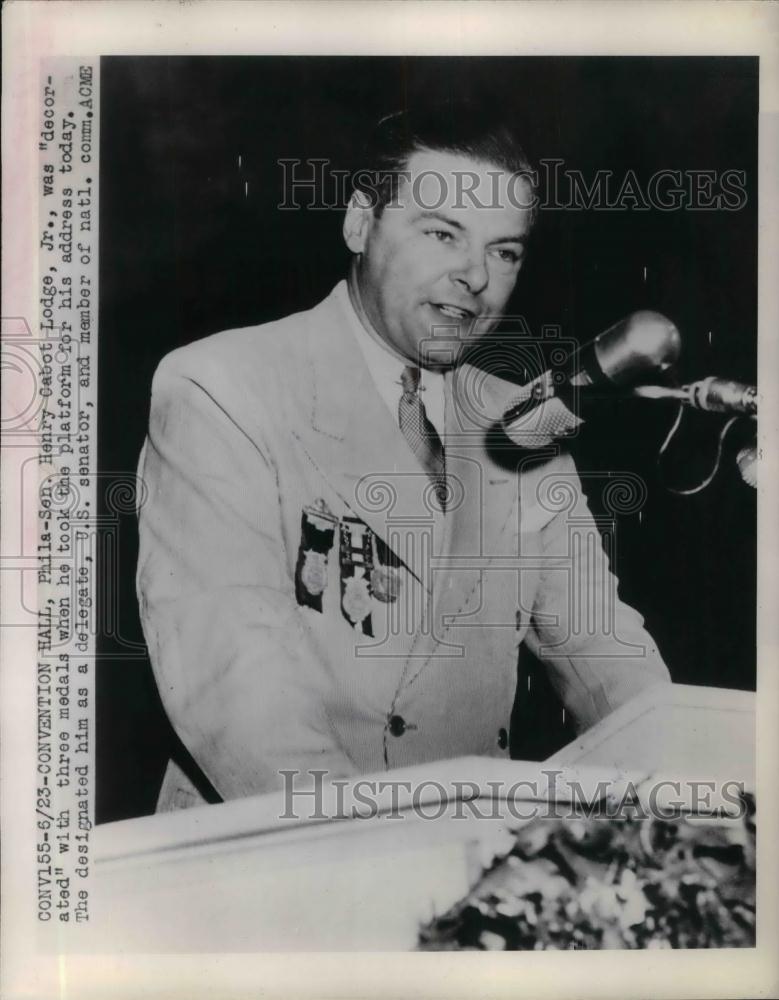 1948 Press Photo Senator Harry Cabot Lodge Jr. - nea19327 - Historic Images