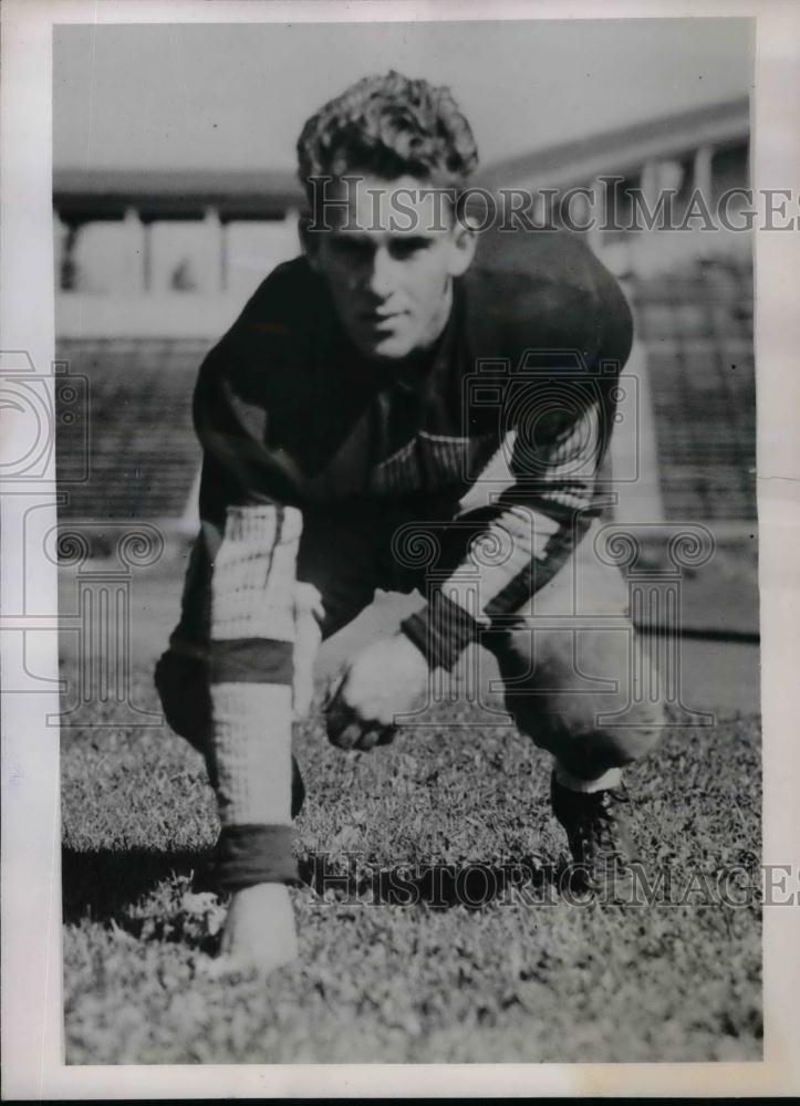 1936 Press Photo Cornell College Football John M Batten Captain - nea15067 - Historic Images