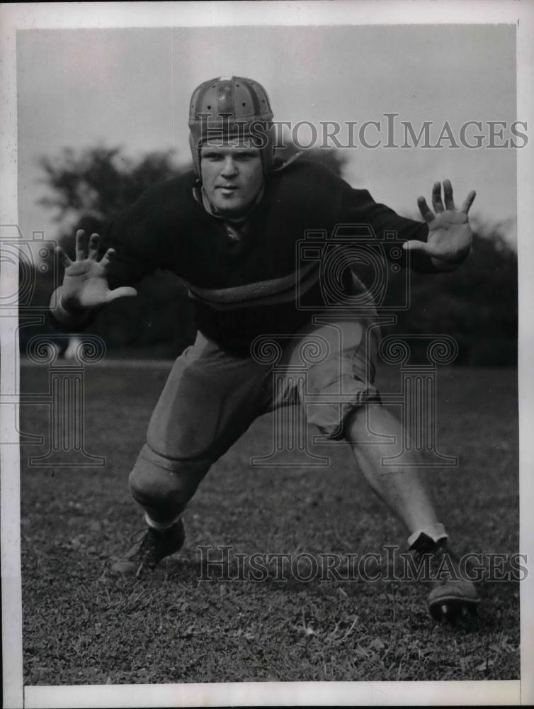 1938 Press Photo US Military Academy Football Squad Tackle James E. Mather - Historic Images