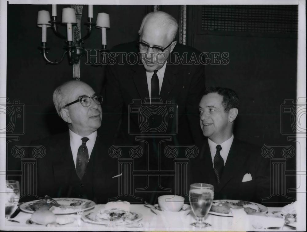 1959 Press Photo Lewis Strauss with Paul Goodrich and Joseph Block - nea22408 - Historic Images