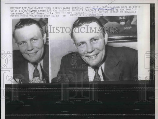 1956 Press Photo NFL Coach of the Year Buddy Parker of Detroit Lions - nea14900 - Historic Images
