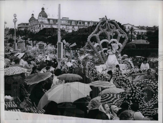1960 Press Photo Nice France Battle of Flowers Garden - nea23543 - Historic Images