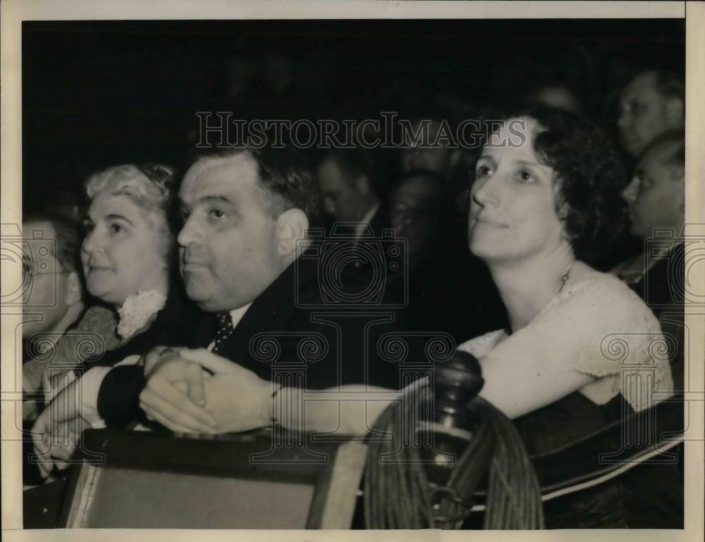 1938 Press Photo NY Mayor F LaGuardia & Miss Selma Borchardt - nea23455 - Historic Images