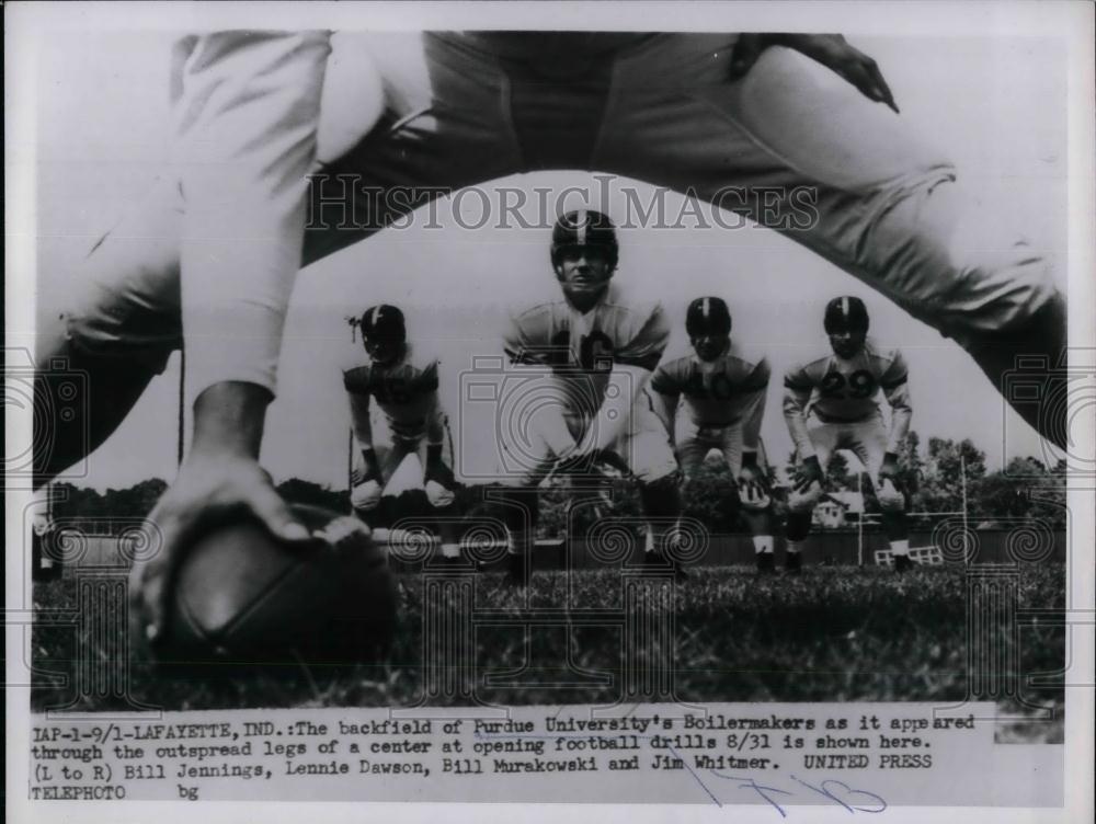 1955 Press Photo Purdue Backfield Jennings Dawsib Murakowski &amp; Whitmer - Historic Images