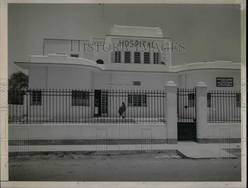 1938 Press Photo Chalco Government Hospital in Mexico. - nea31829 - Historic Images