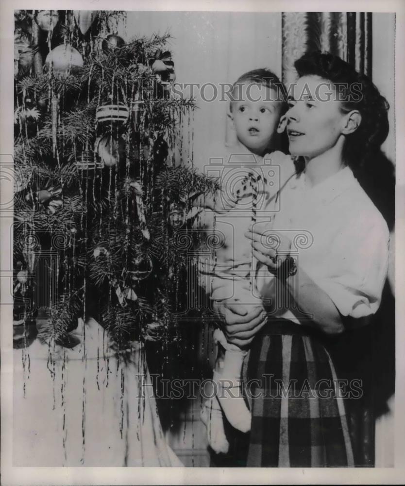 1951 Press Photo Mrs Walter Haring &amp; Tommy Age 4 He Has Leukemia - nea33014 - Historic Images
