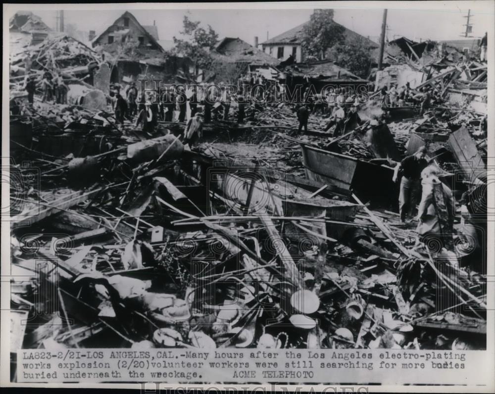 Press Photo Los Angeles Electro-Plating Works Explosion - nea32642 - Historic Images