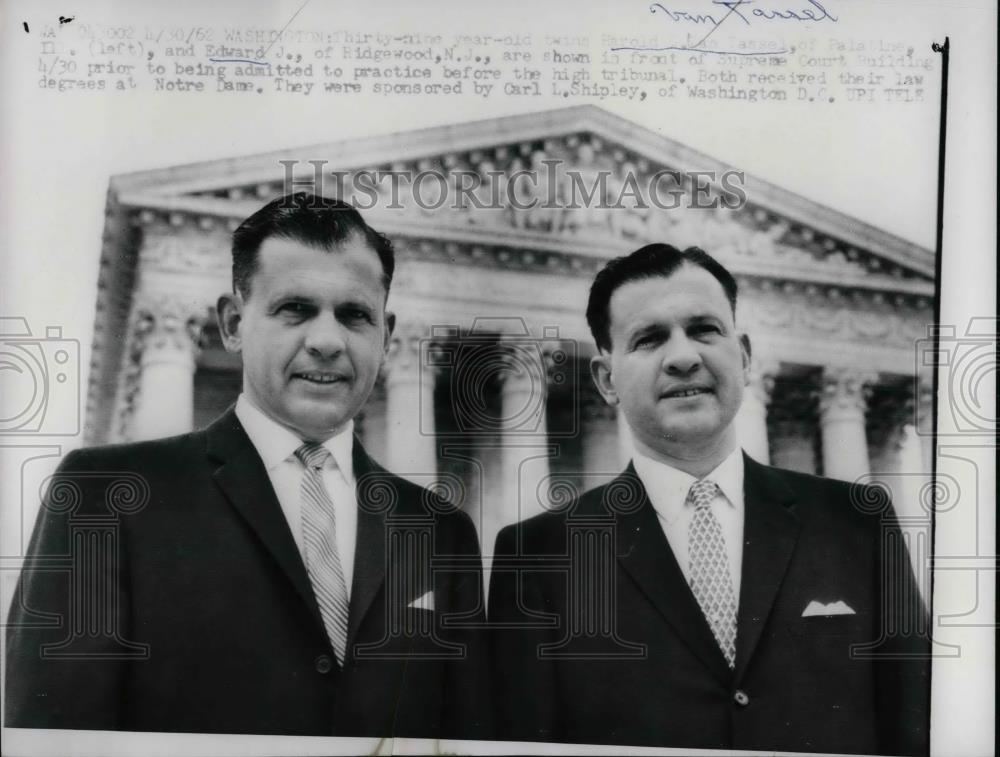 1968 Press Photo Dan farrell Edward J. Supreme Court Building Carl Shipley - Historic Images