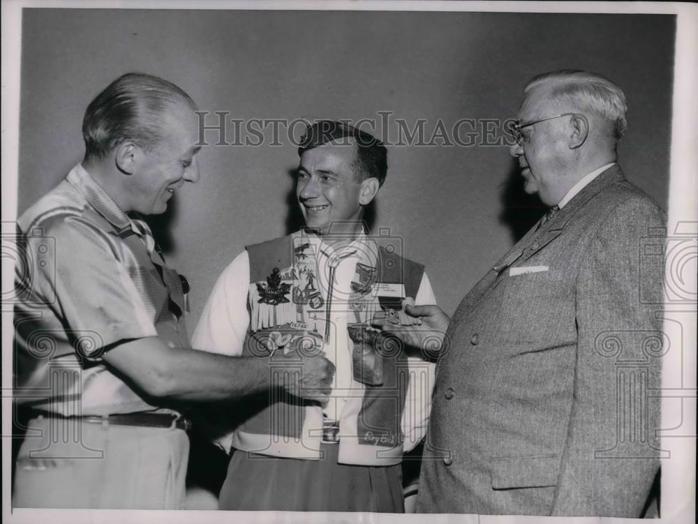 1958 Press Photo Lions Club, Roy Bick, John Bentham,RG Stettbacher - Historic Images