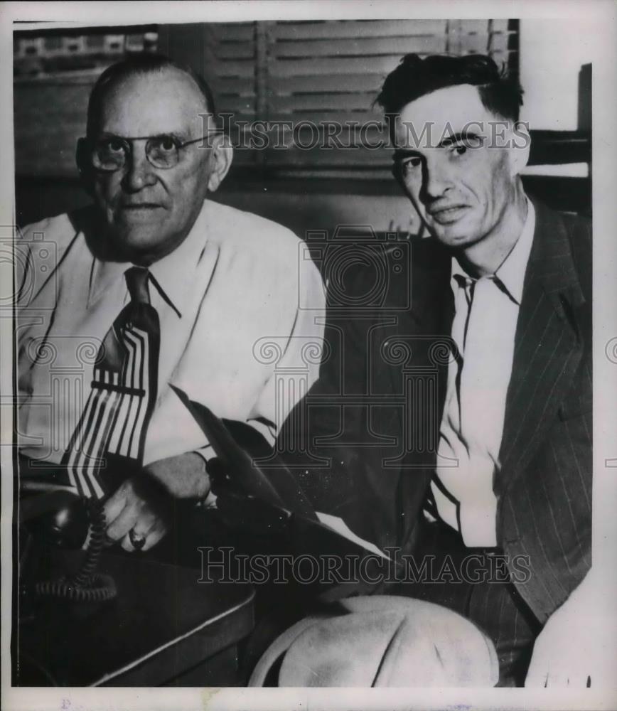 1951 Press Photo John Harner Alias Sam Jones &amp; Sgt Charles Burns - nea33192 - Historic Images