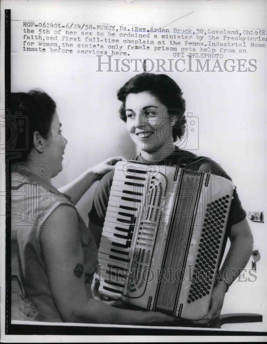 1958 Press Photo Reverend Arden Brock to Be Ordained Minister Presbyterian - Historic Images