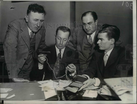 1933 Press Photo Joseph Pielmeir, Chas. Muellner, Herman Mosher, Lester Buckley - Historic Images
