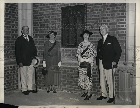 1934 Press Photo Princeton University President Robert Bridges & Frank Presbrey - Historic Images
