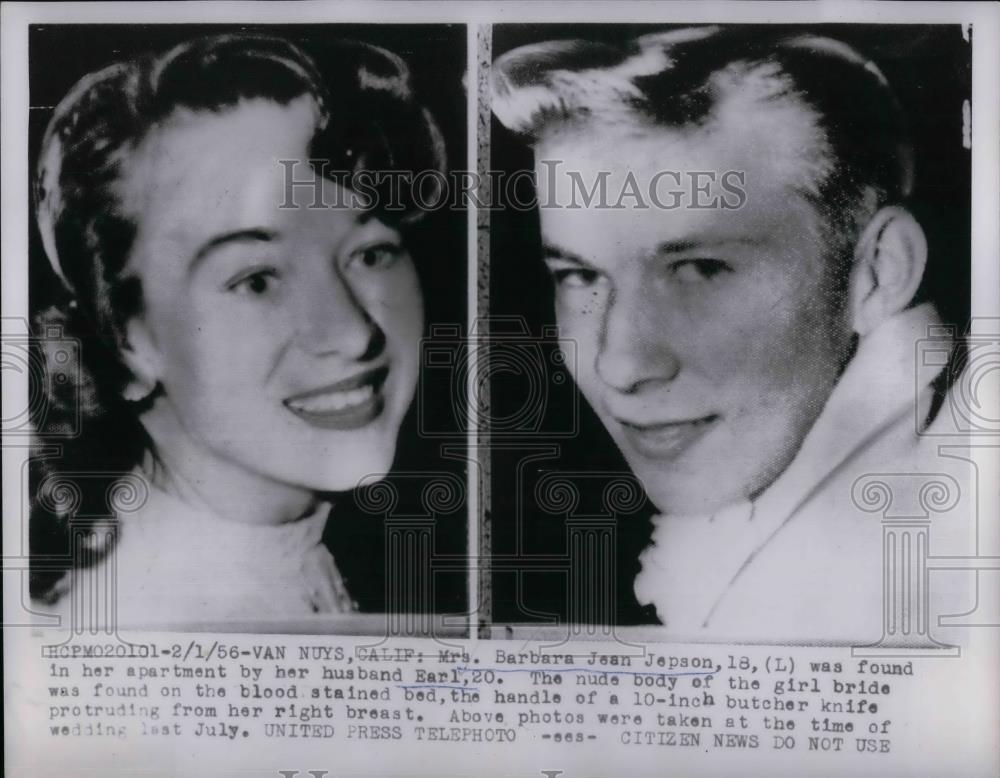 1956 Press Photo Karl and Barbara Jean Japaneseon, - nea30254 - Historic Images