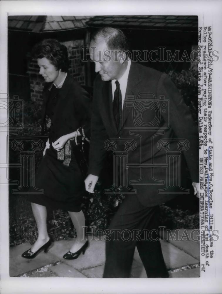 1959 Press Photo Under Secretary of State C. Douglas Dillon &amp; Mrs Dillon - Historic Images