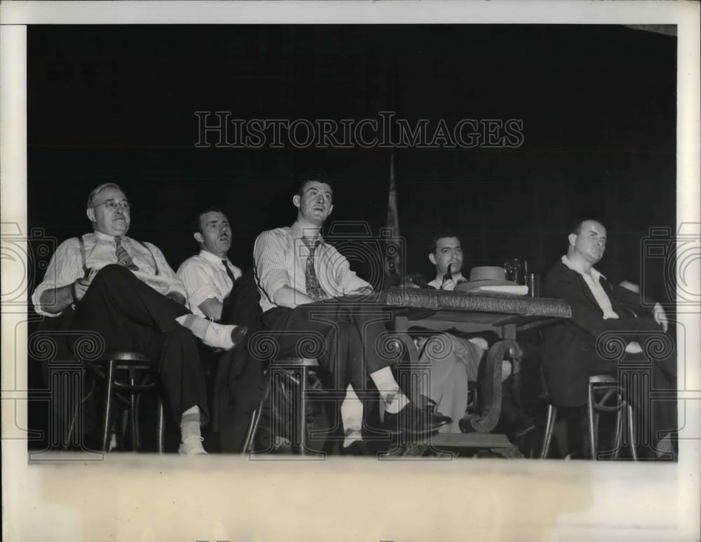 1941 Press Photo Union Officials Haywood Grogan Hogan Santo Quill - nea32854 - Historic Images