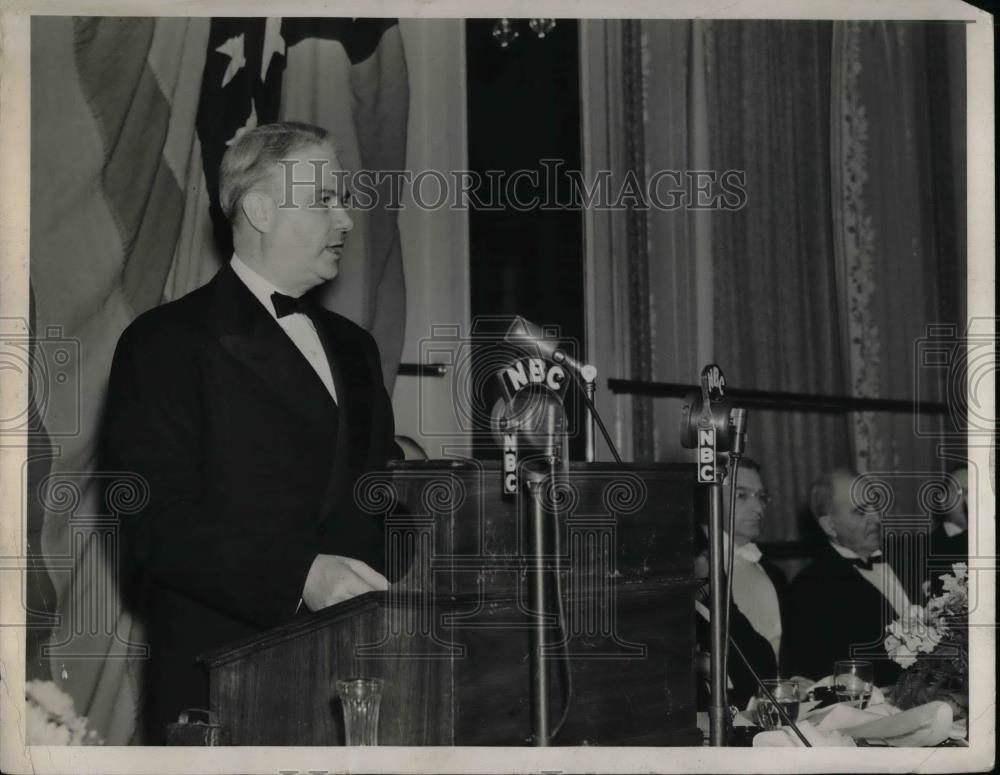 1939 Press Photo Ohio Society of NY, Governor John Bricker - nea31160 - Historic Images