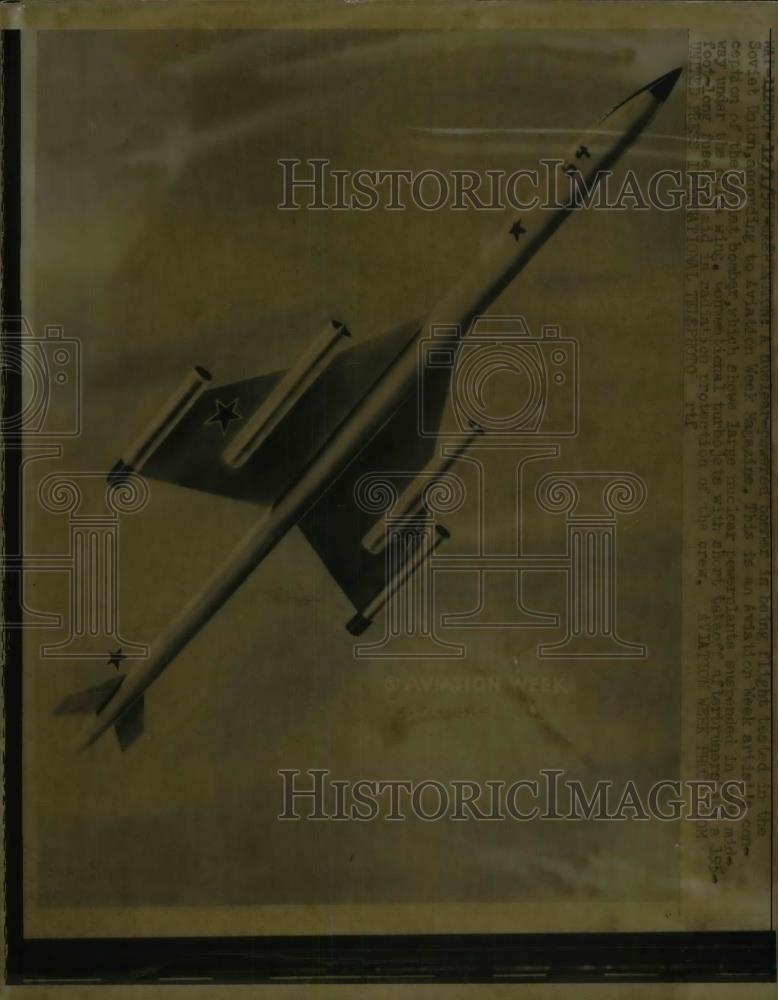 1958 Press Photo View Of Military Plane Testing In Soviet Union - nea34100 - Historic Images
