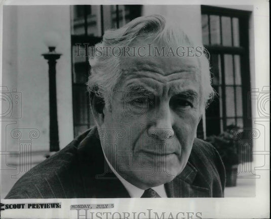 1971 Press Photo Chief Justice Warren Burger Interviewed By William Lawrence - Historic Images