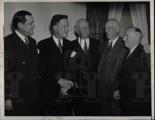 Press Photo G.O.P. Leaders Walter Hallanan, Ralph Williams and others - Historic Images